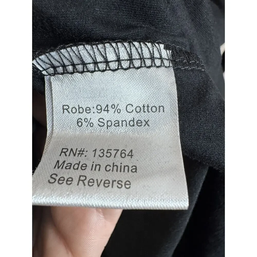 Original Brobe Post Breast Surgery Recovery Adaptive Robe Size M Black Pockets